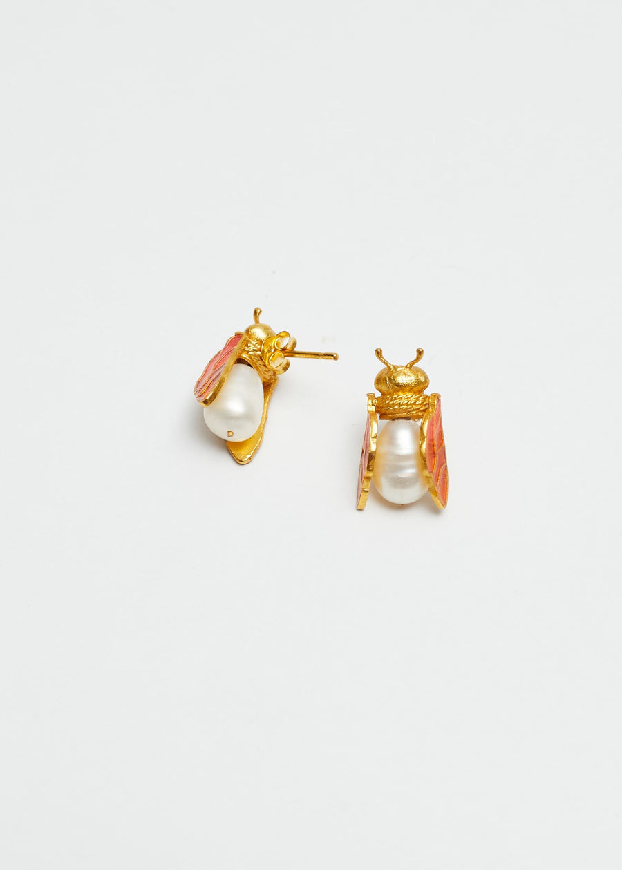 Aretes Worker Bee Naranja