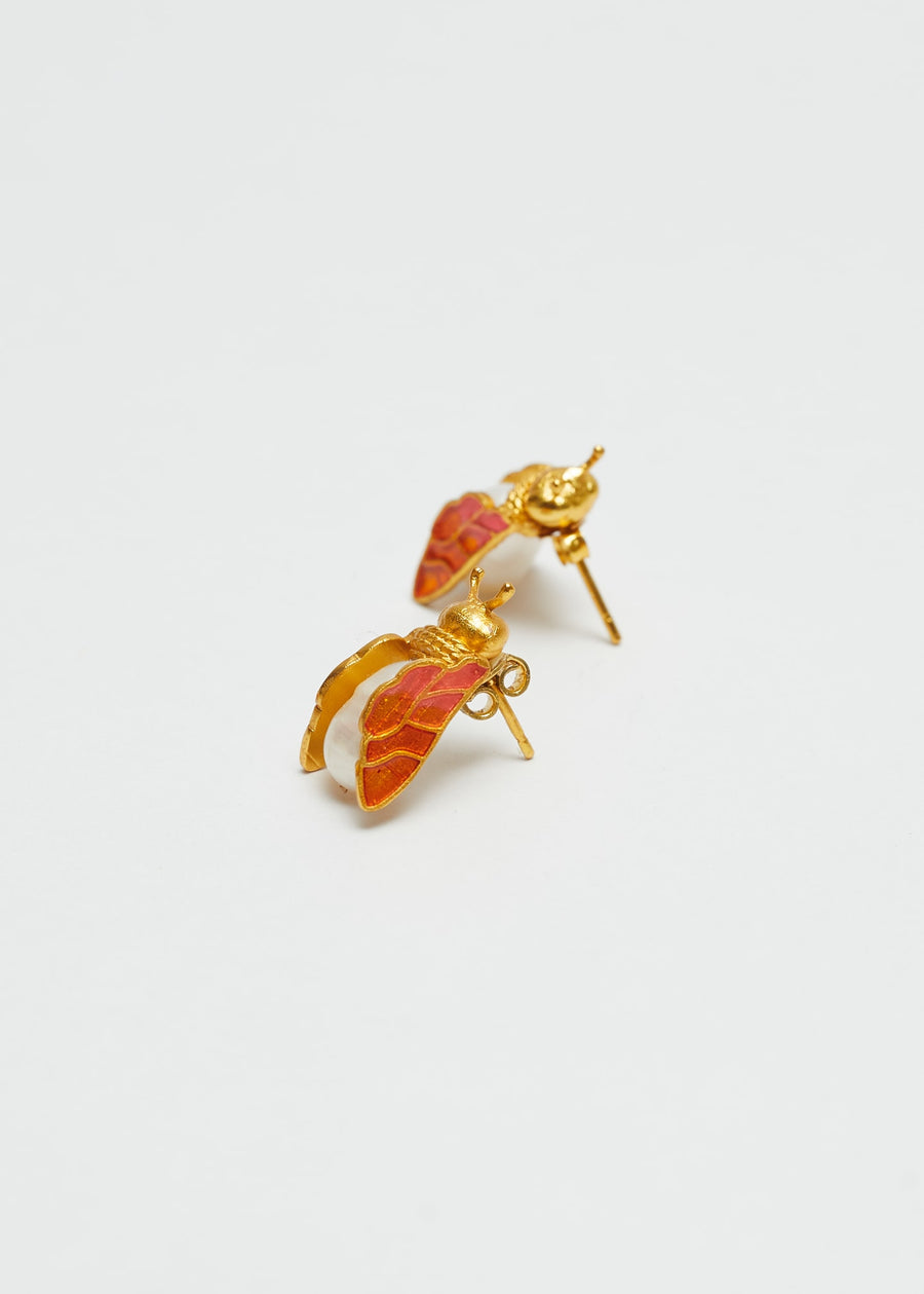 Aretes Worker Bee Naranja